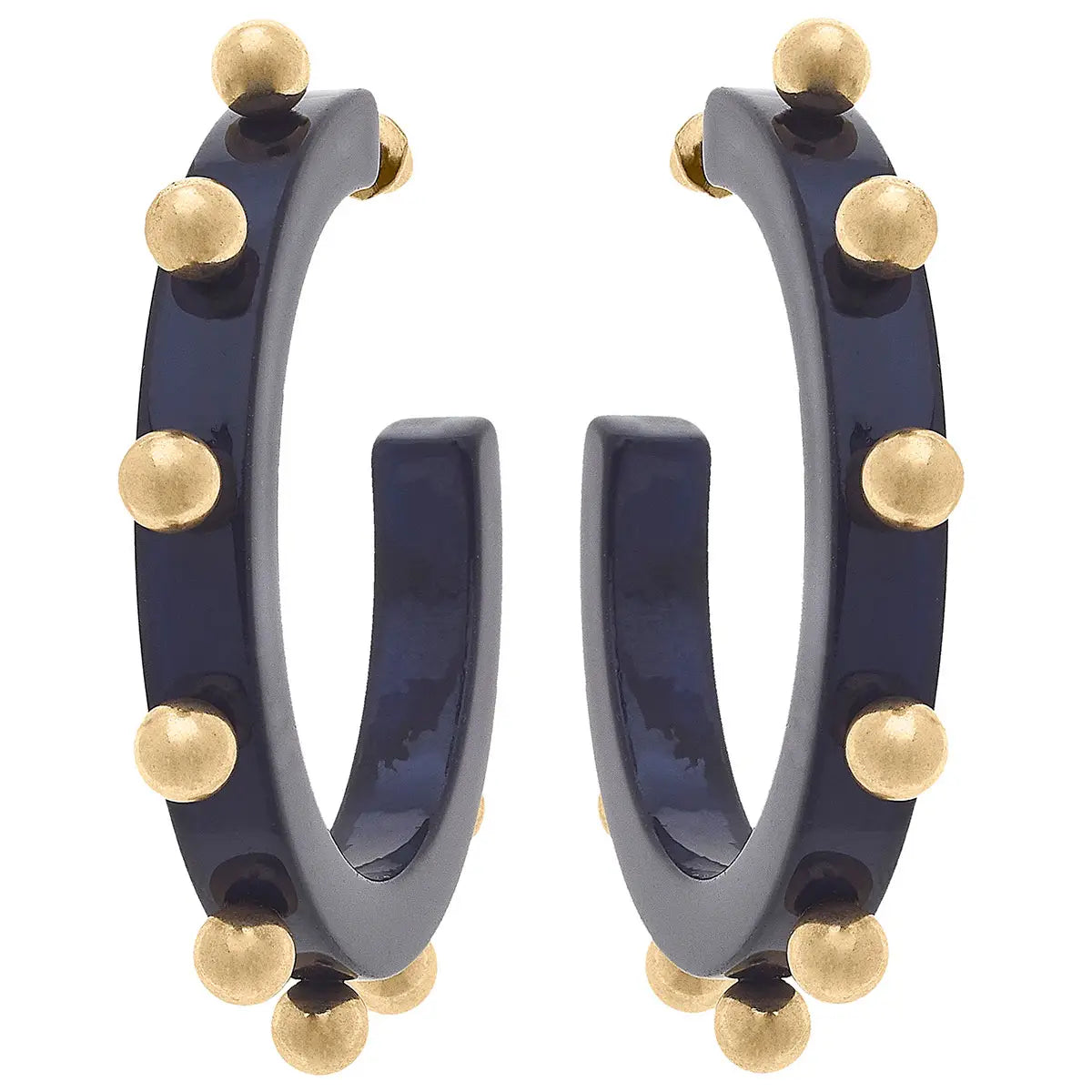 Studded Resin Hoops - Multiple Colors