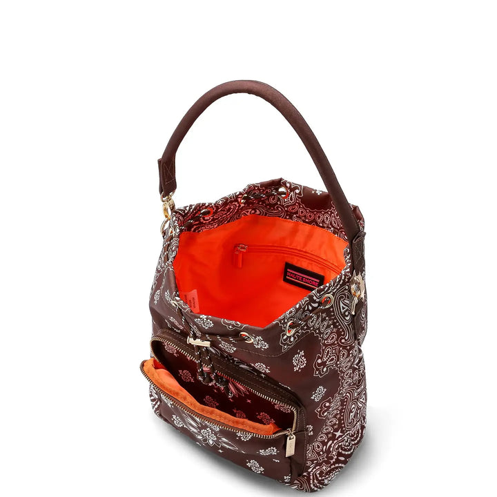 Bandana Print Bucket Bag -Harley Walnut Bandana