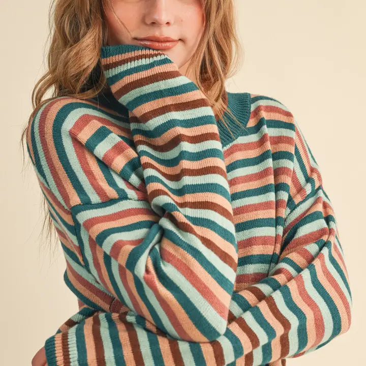 Striped Sweater Cardigan
