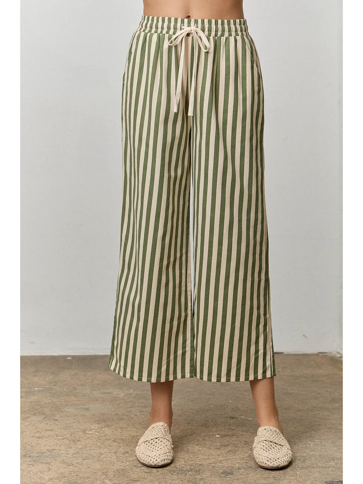 Striped Drawstring Pants