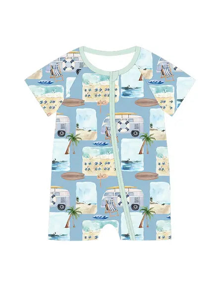 Seaside Surf Bamboo Short Romper