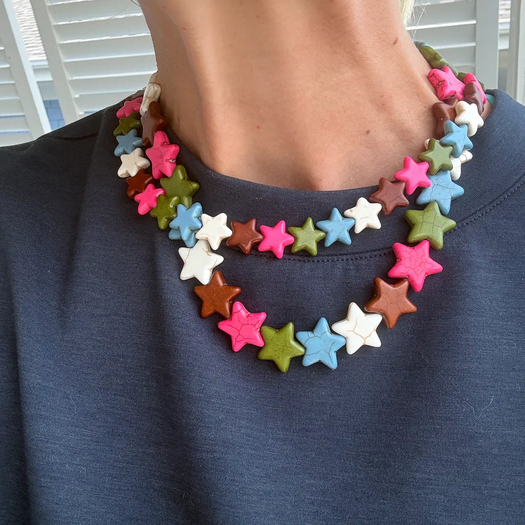 Small Star Necklace - Fall Mix