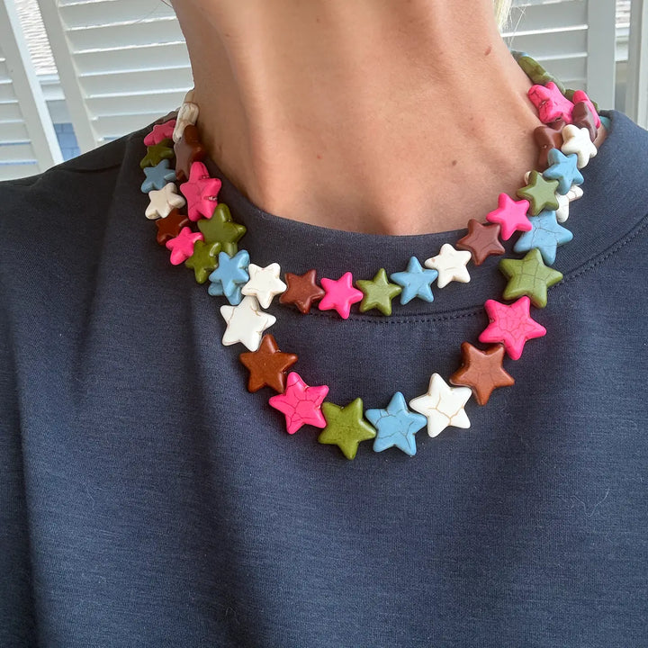 Large Star Necklace - Fall Mix