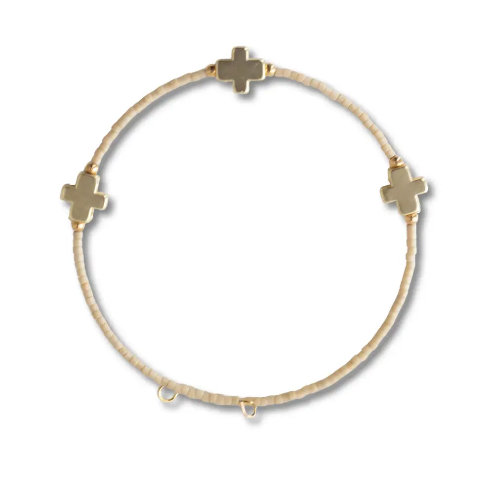 Faithful Cross Bangle-Latte, Cross Bracelet | Christian