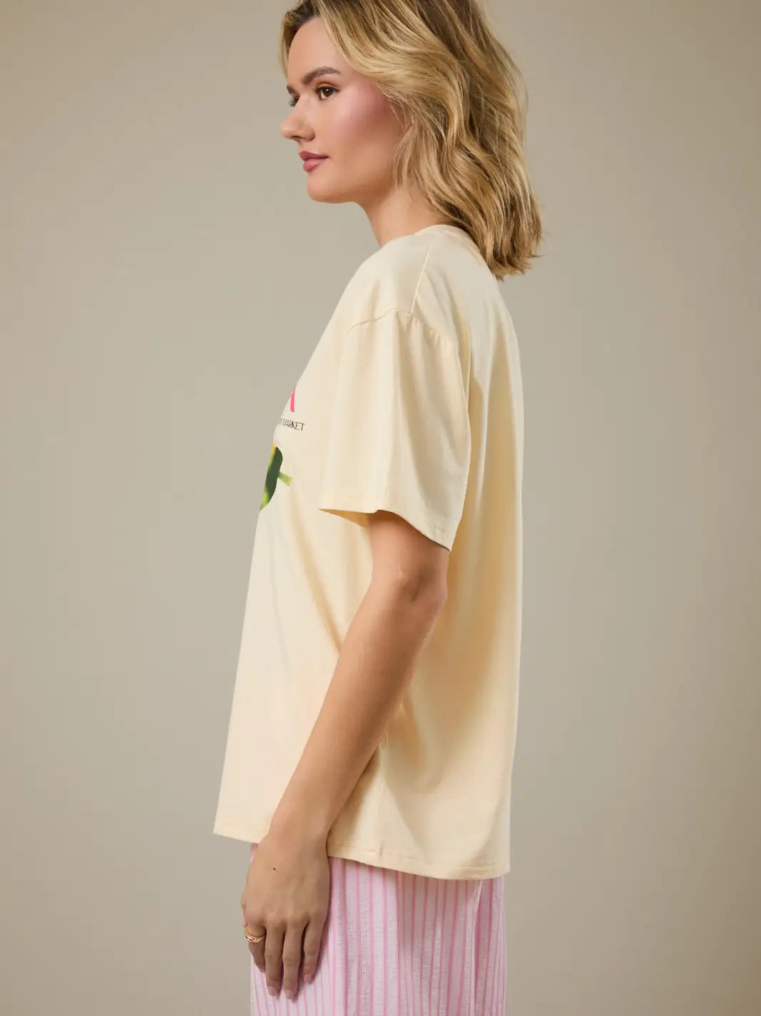 Crew Neck Short Sleeve "Papaya" Graphic T-Shirt