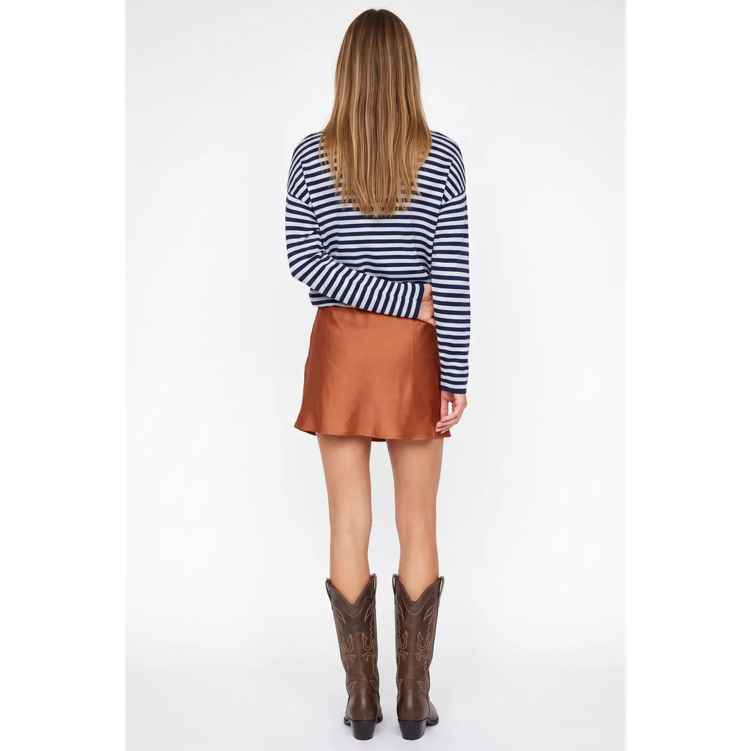 Satin Mini Skirt with Shorts Lining