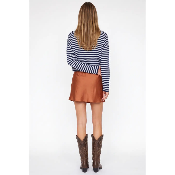 Satin Mini Skirt with Shorts Lining