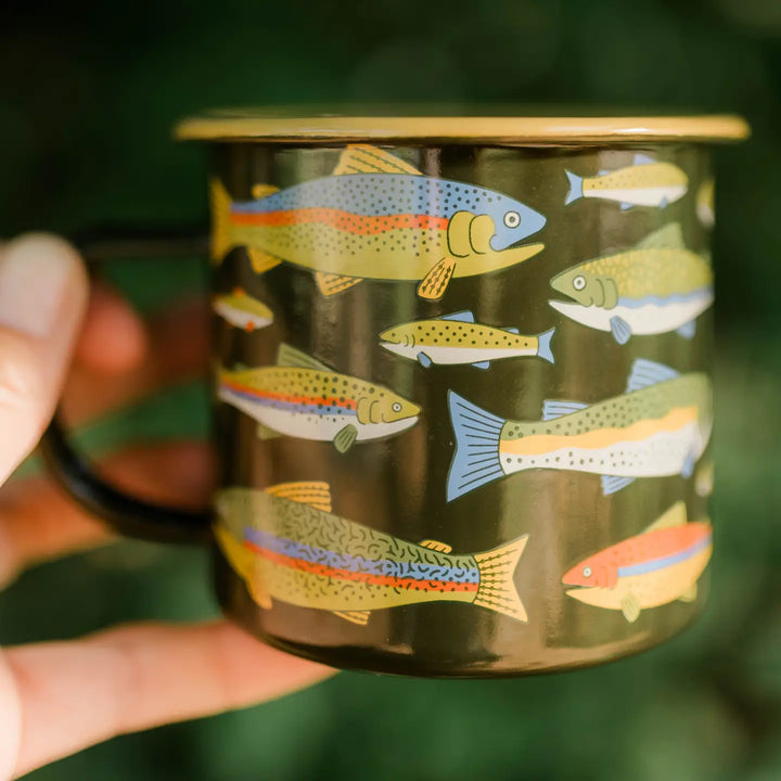 Enamel Coffee & Camp Mug | Trout | 16oz