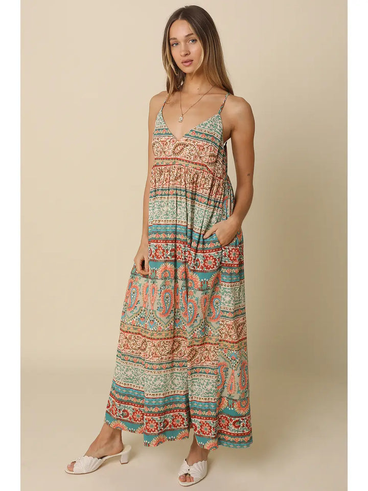 Odette Print Cami Maxi Dress