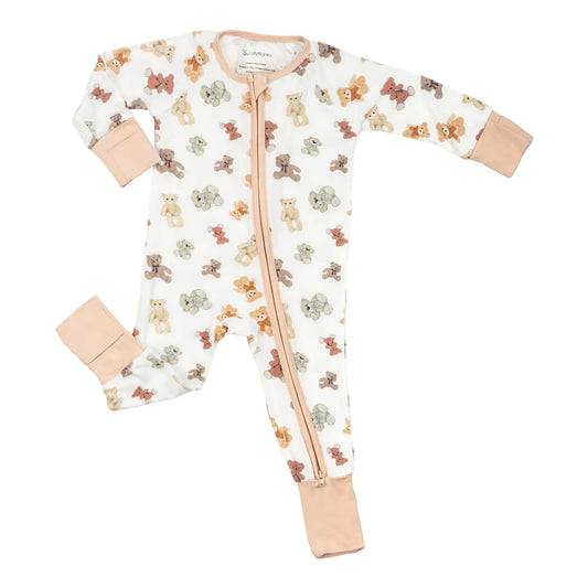 Bear Hugs Baby Bamboo Pajamas, 2-Way Zipper Romper