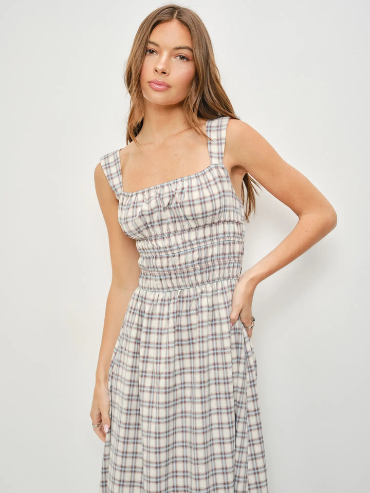 Mabel Plaid Maxi Dress