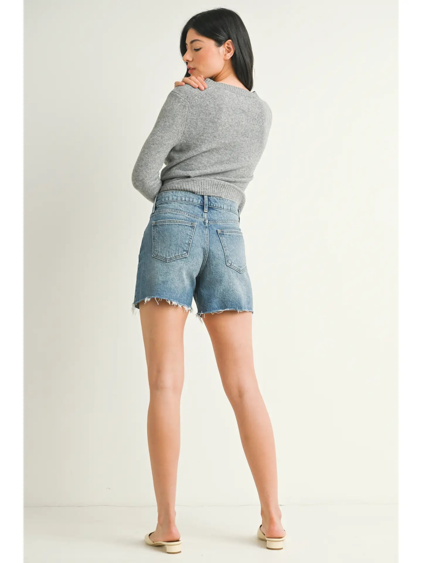 Medium Wash Denim Shorts