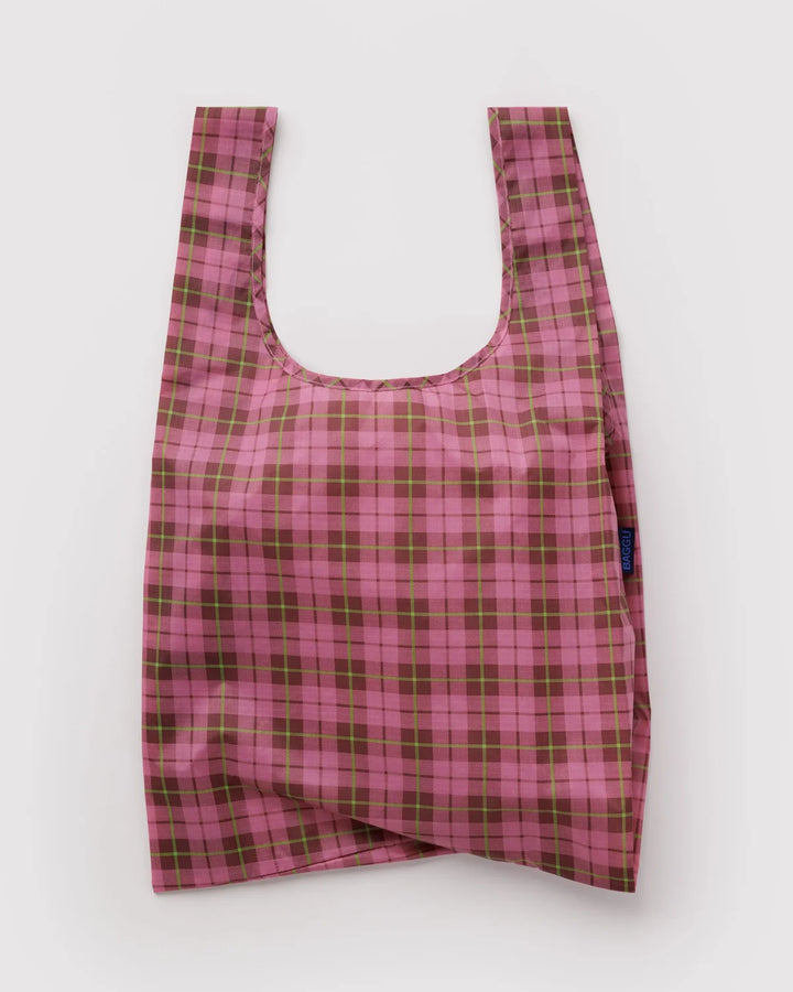 Azalea Pink Tartan Standard Baggu