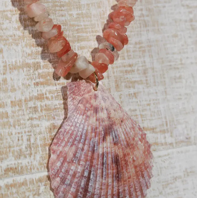 Amber Shell Statement Necklace