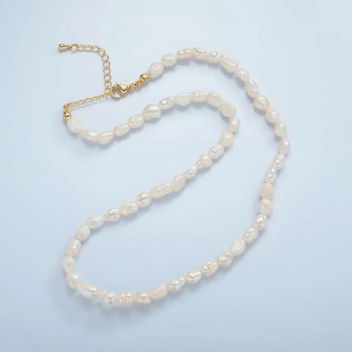 16K Gold Filled White Pearl Choker Necklace