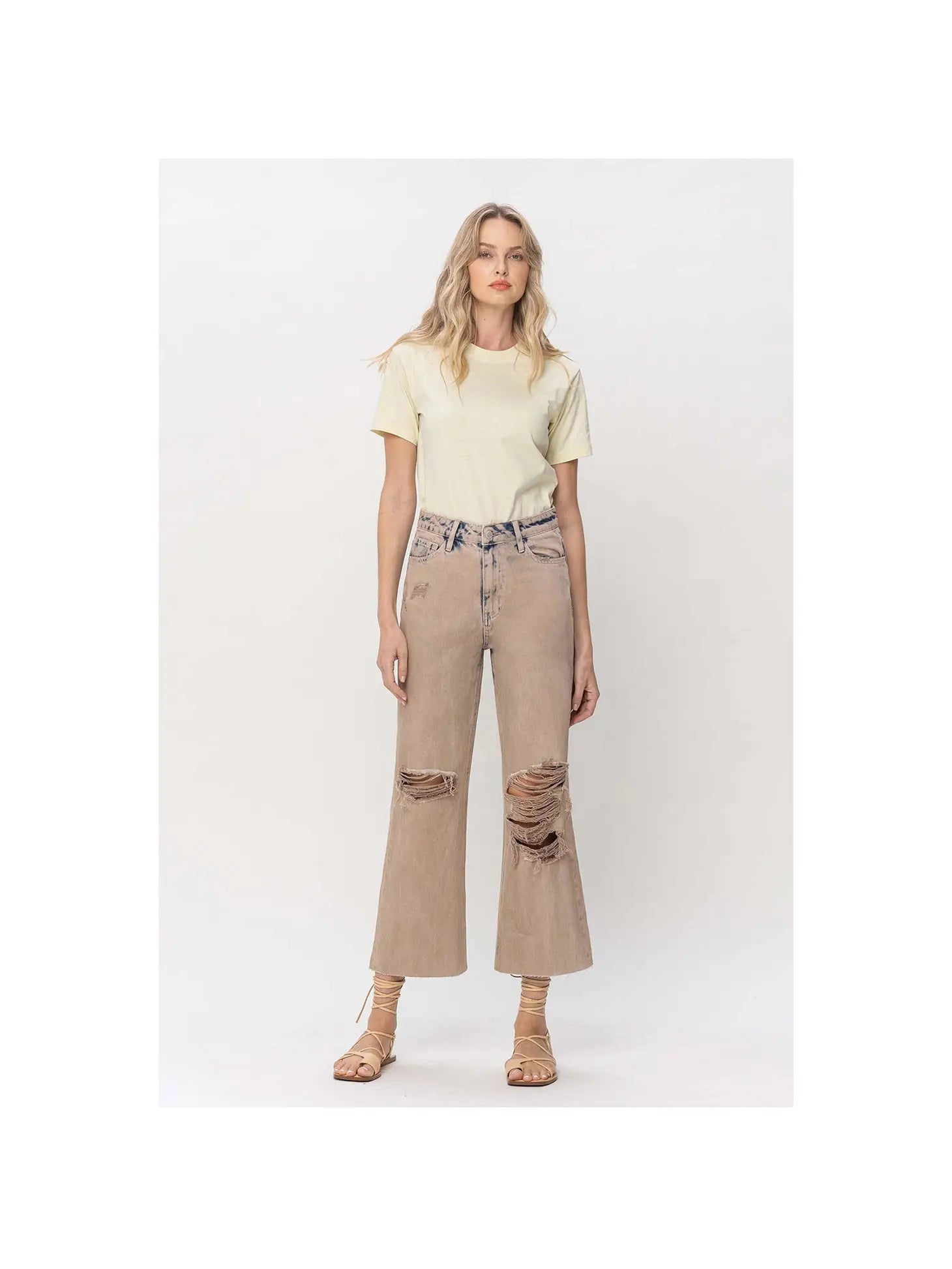 90's Vintage Crop Flare Jean