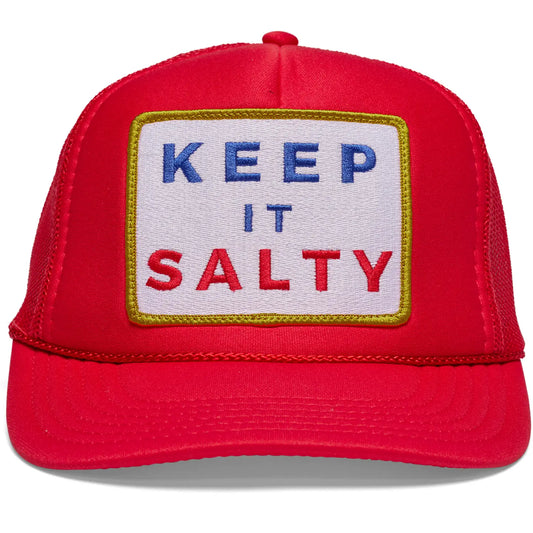 Keep It Salty Trucker Hat in Red
