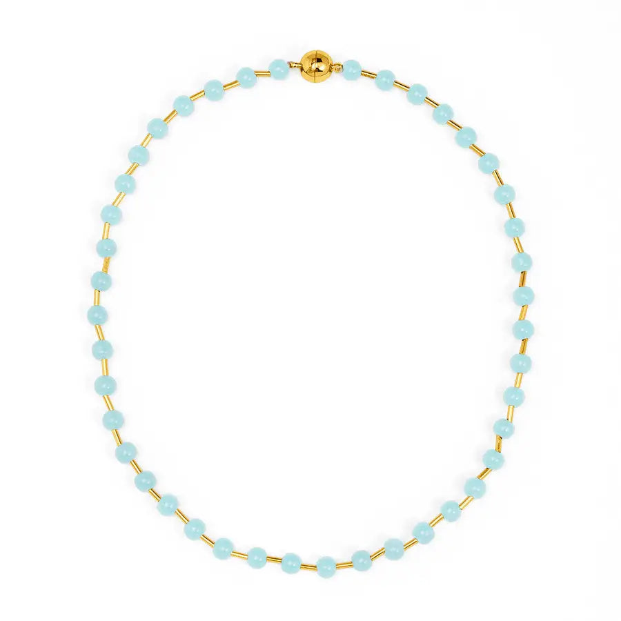 Glass Bead Magnet Short Necklace