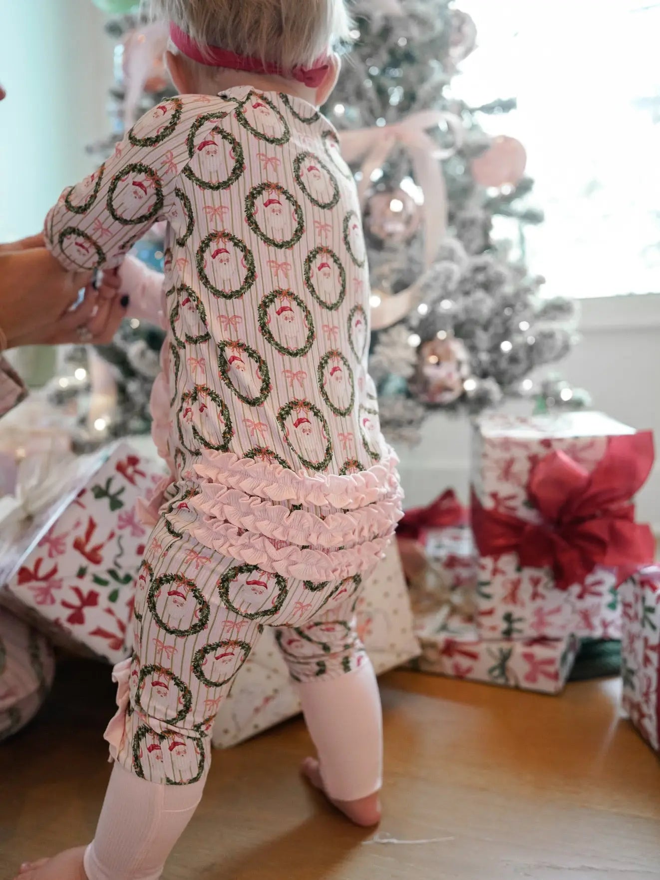 Pink Santa - Ribbed Bamboo Sleeper