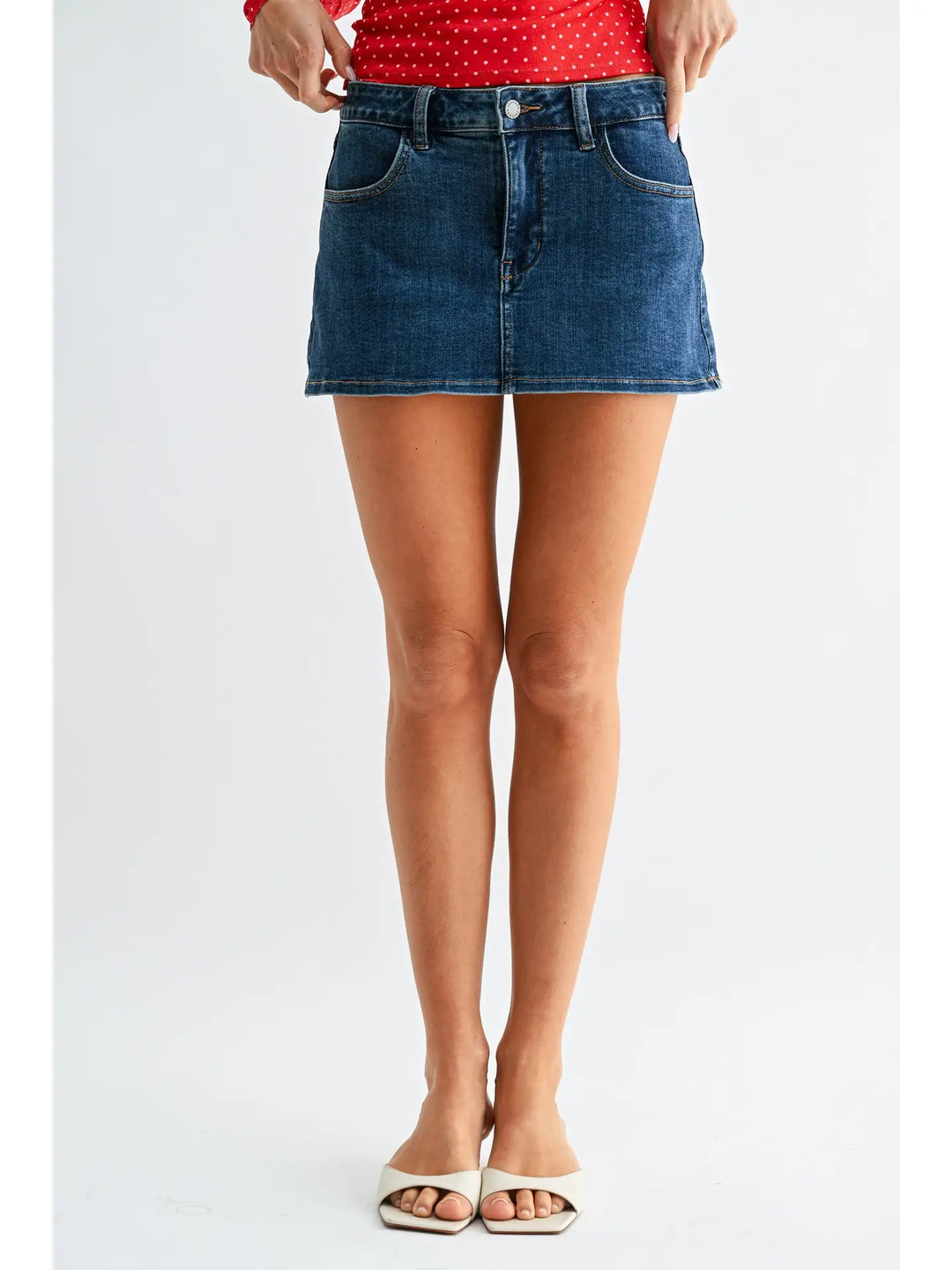 Classic Denim Skort - Dark Denim