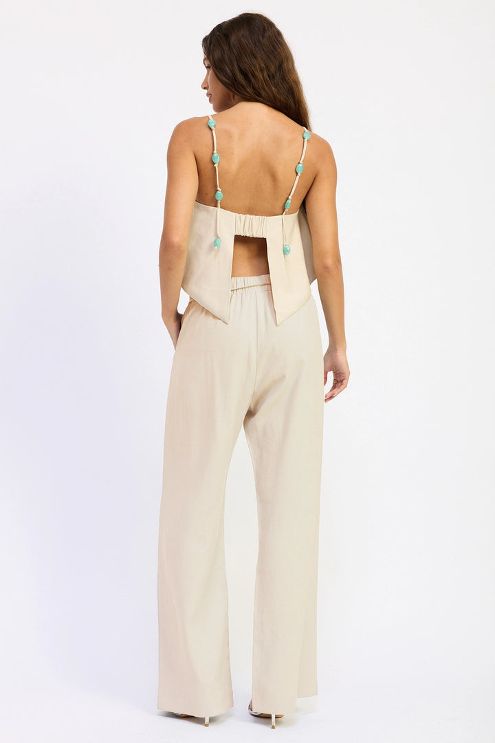 Beaded Wide Leg Pants