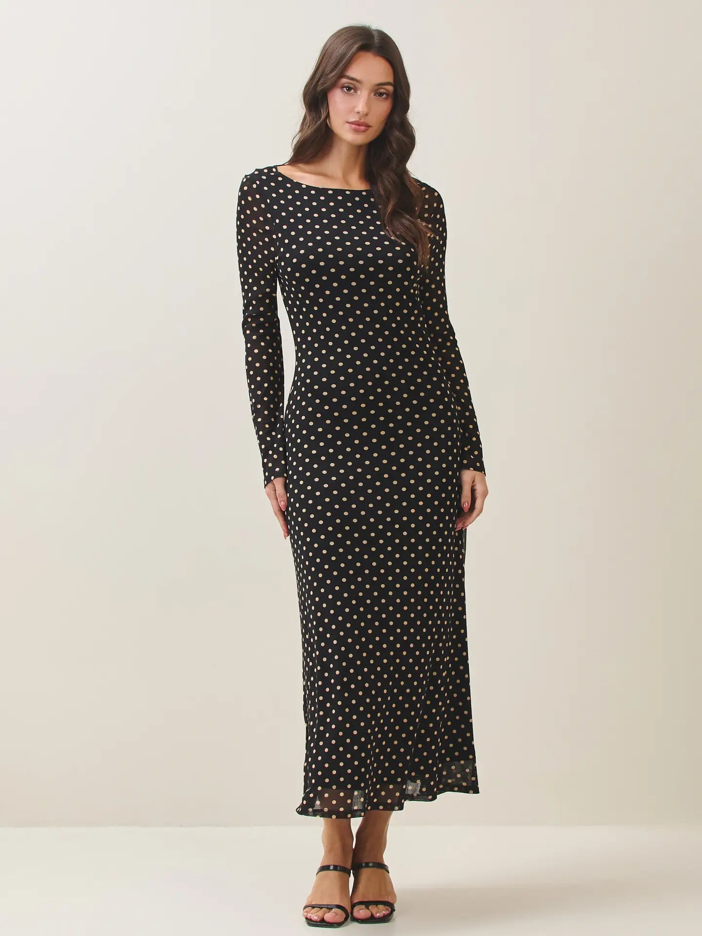 Polka Dot Mesh Dress
