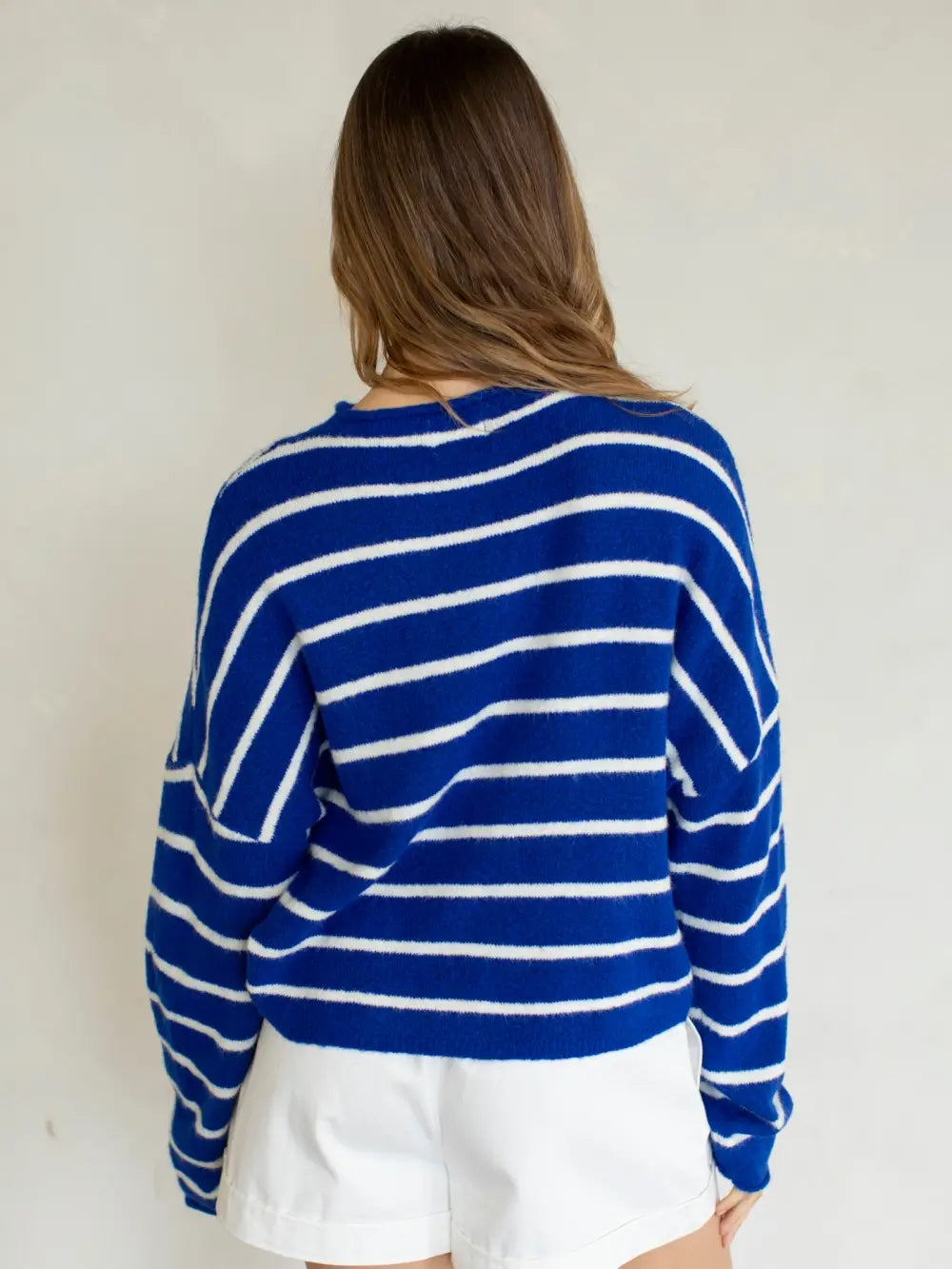Royal Blue Cabana Striped Piper Cardigan