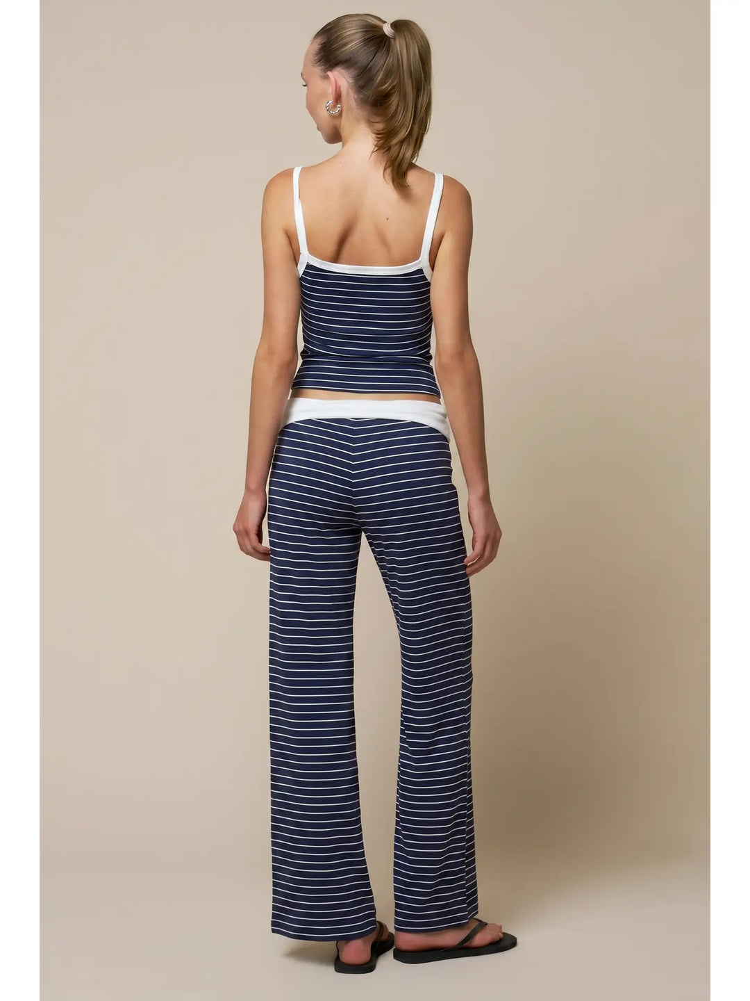 Navy Striped Tank Top