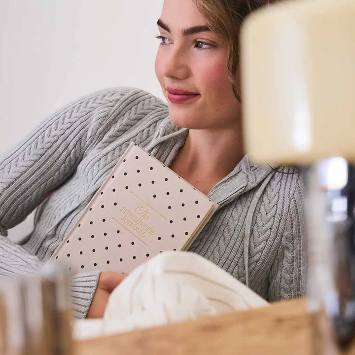 The Five Minute Journal Beige Polka Dot | Exclusive Print