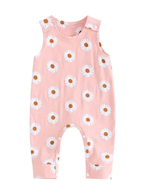 Floral Infant Snap Shoulder Jumpsuit Playsuit