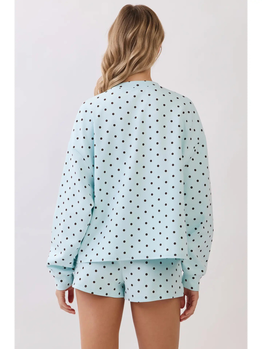 Polka Dot Print Lounge Sweatshirt
