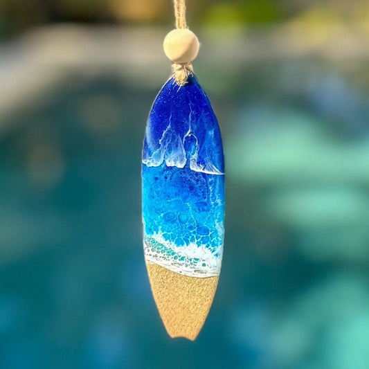 Ocean Resin Ornament - Surfboard