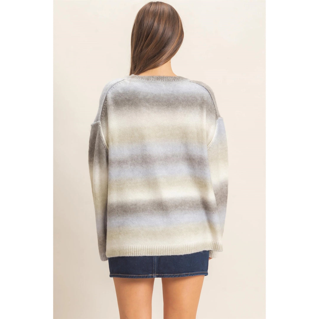 Gradient Crew Neck Sweater