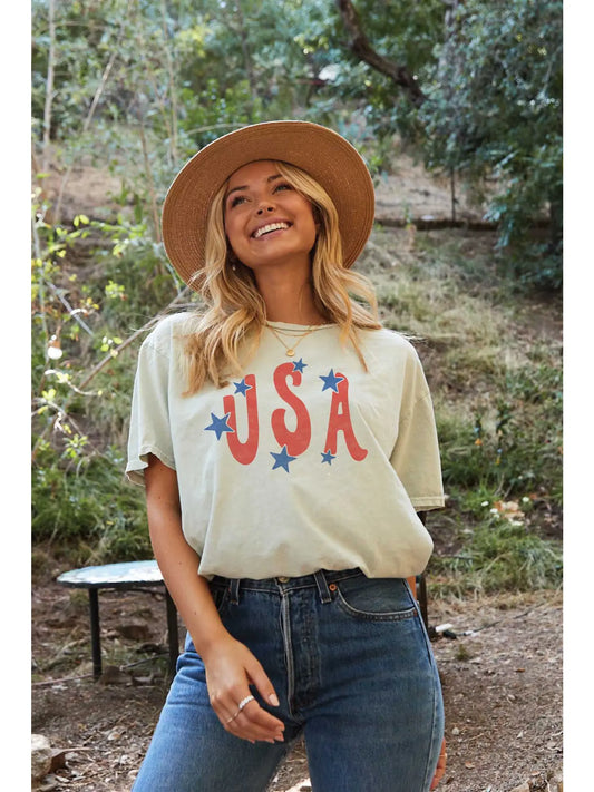 USA  Mineral Washed Graphic Top | Memorial Day