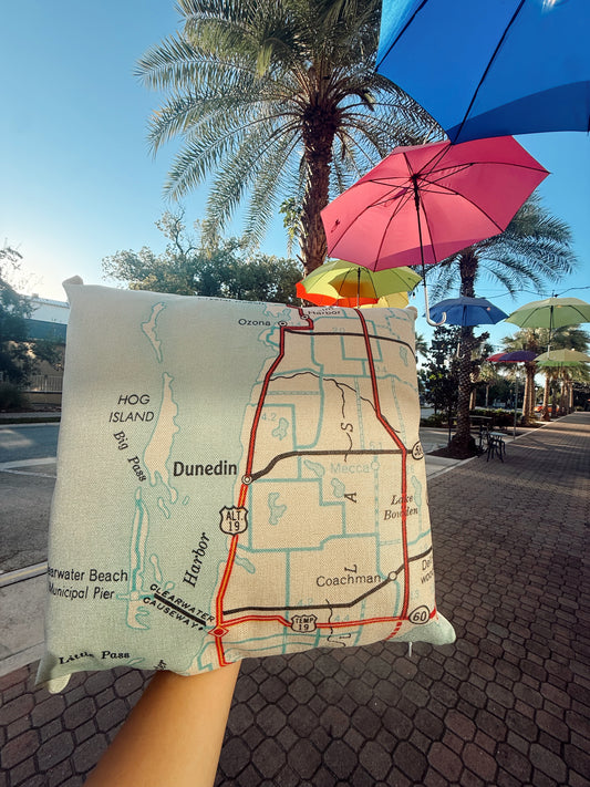 Dunedin Map Pillow