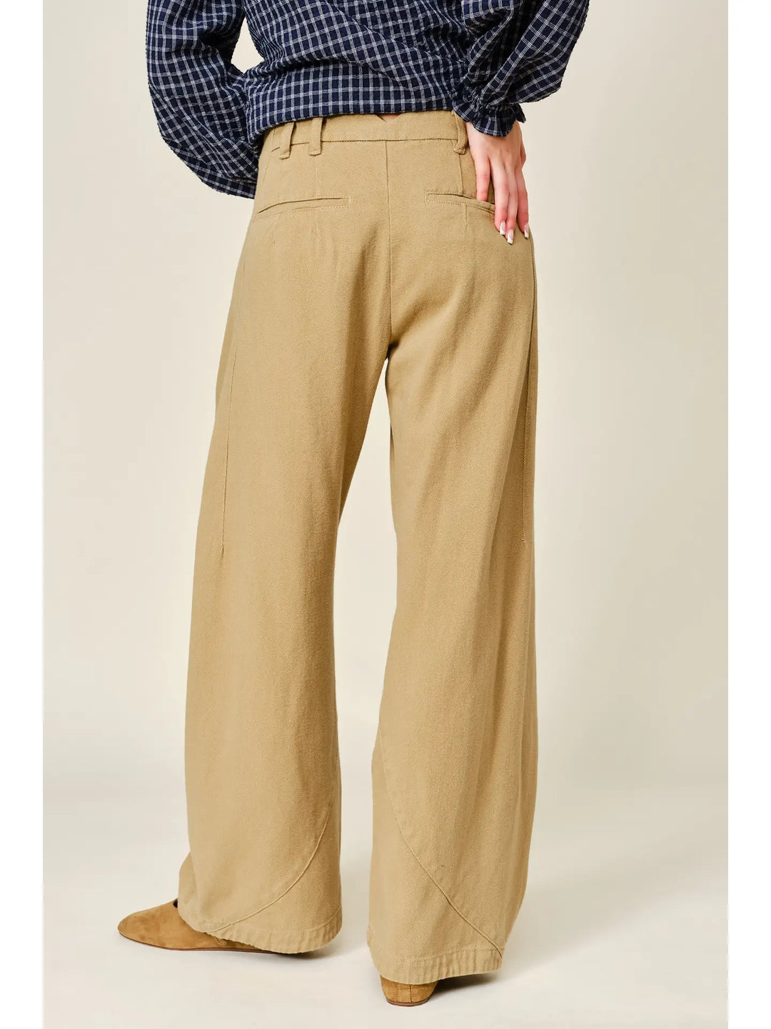 Cargo Style Seam Detail Barrel Pants