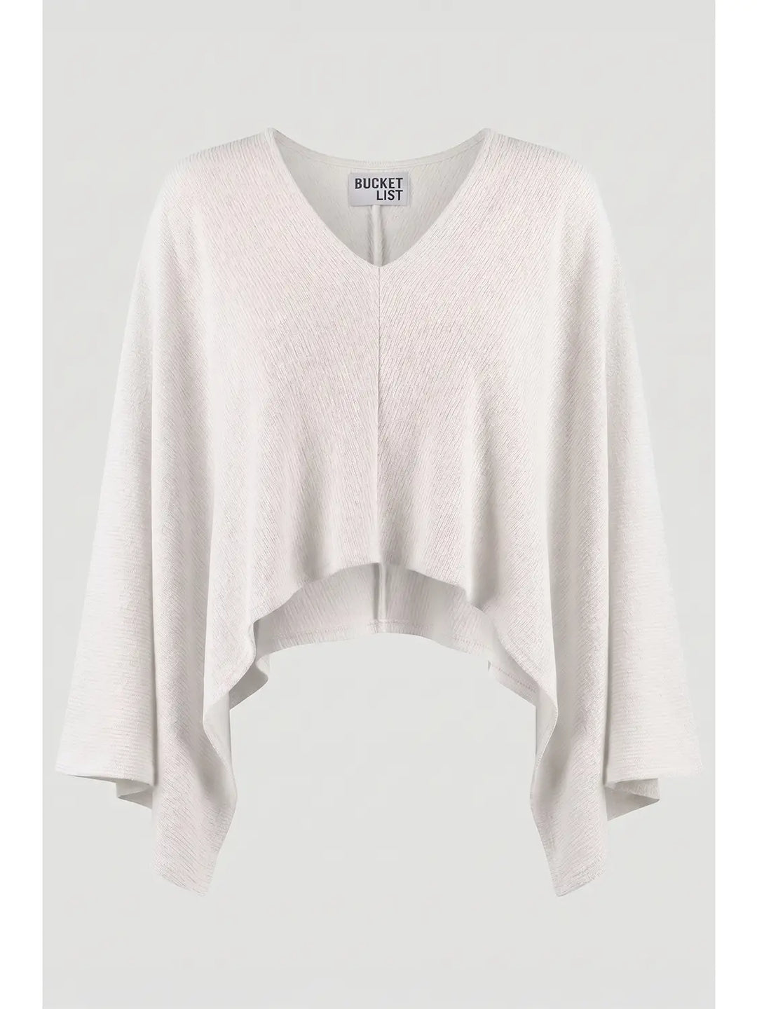 Structured Crepe Asymmetrical Poncho Top