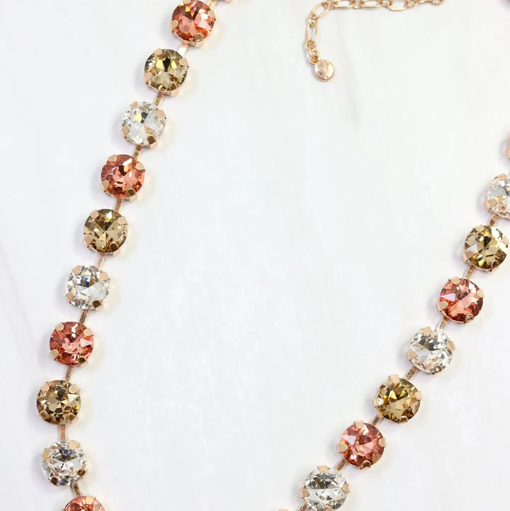 Andi Rhinestone Necklace Tpz Lt Mul