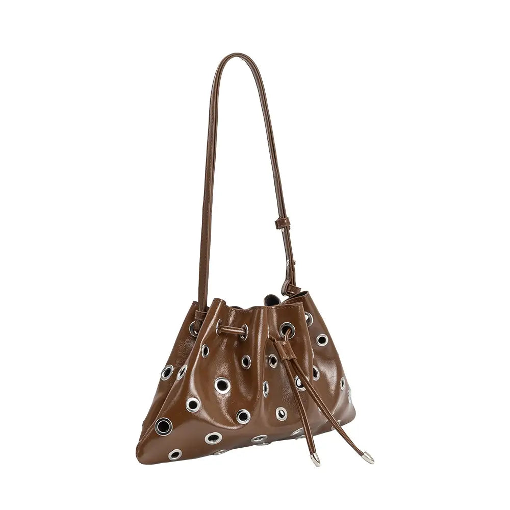 Paloma Chocolate Recycled Vegan Shoulder Bag Melie Bianco