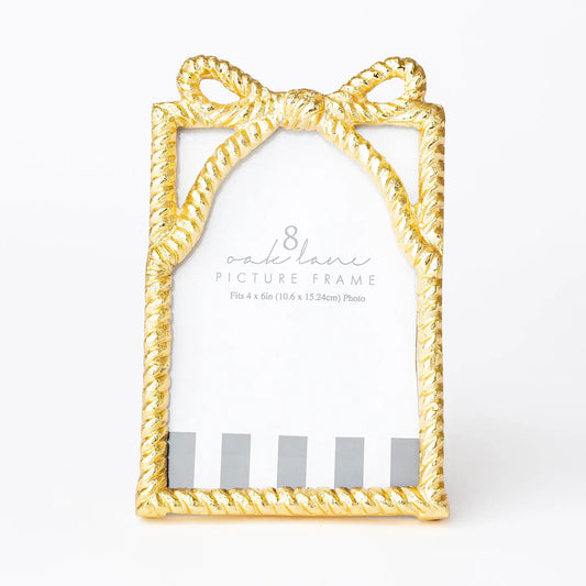 Gold Bow 4x6 Picture Frame