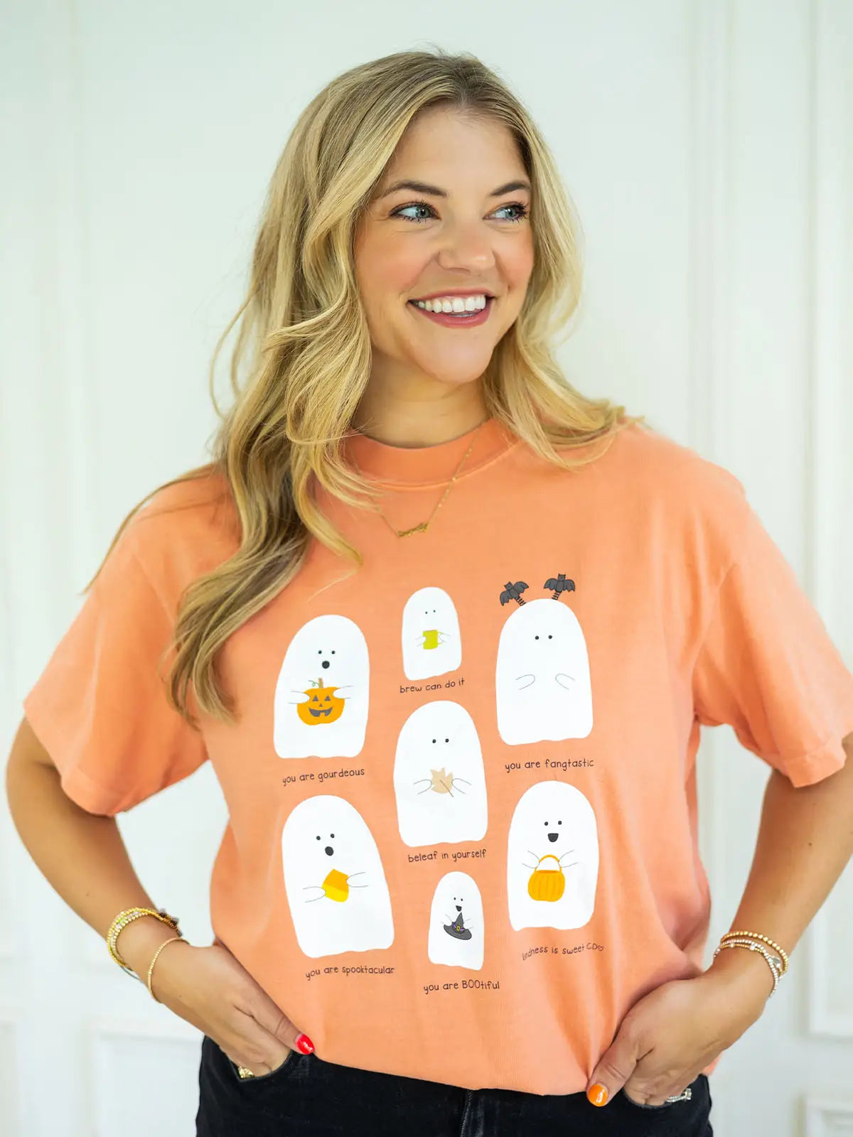 Ghost Affirmations Halloween Tee – The Ivory Palm