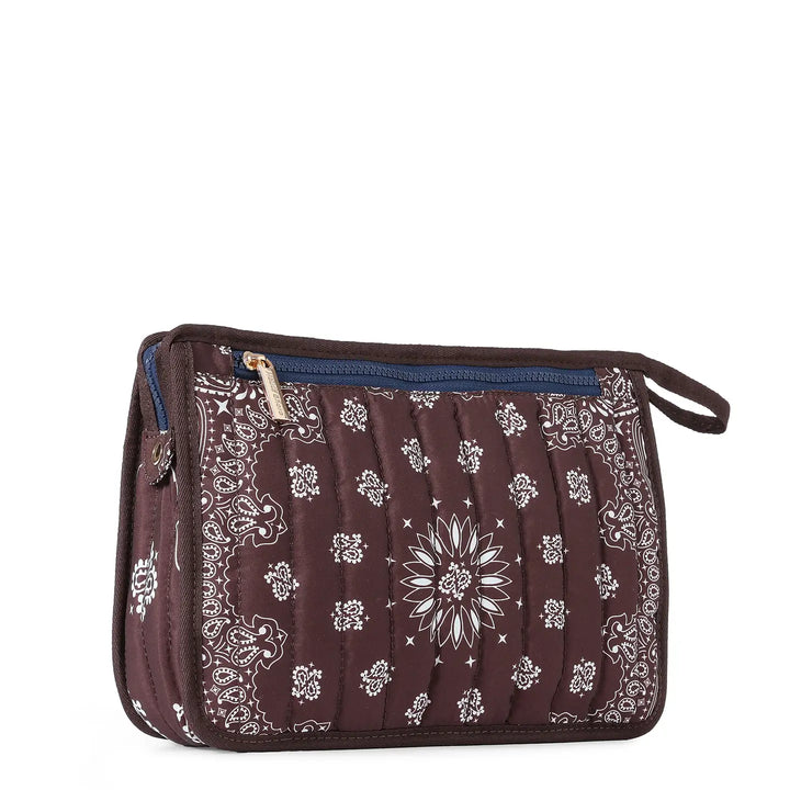 Bandana Print Pouch - Beau Brown