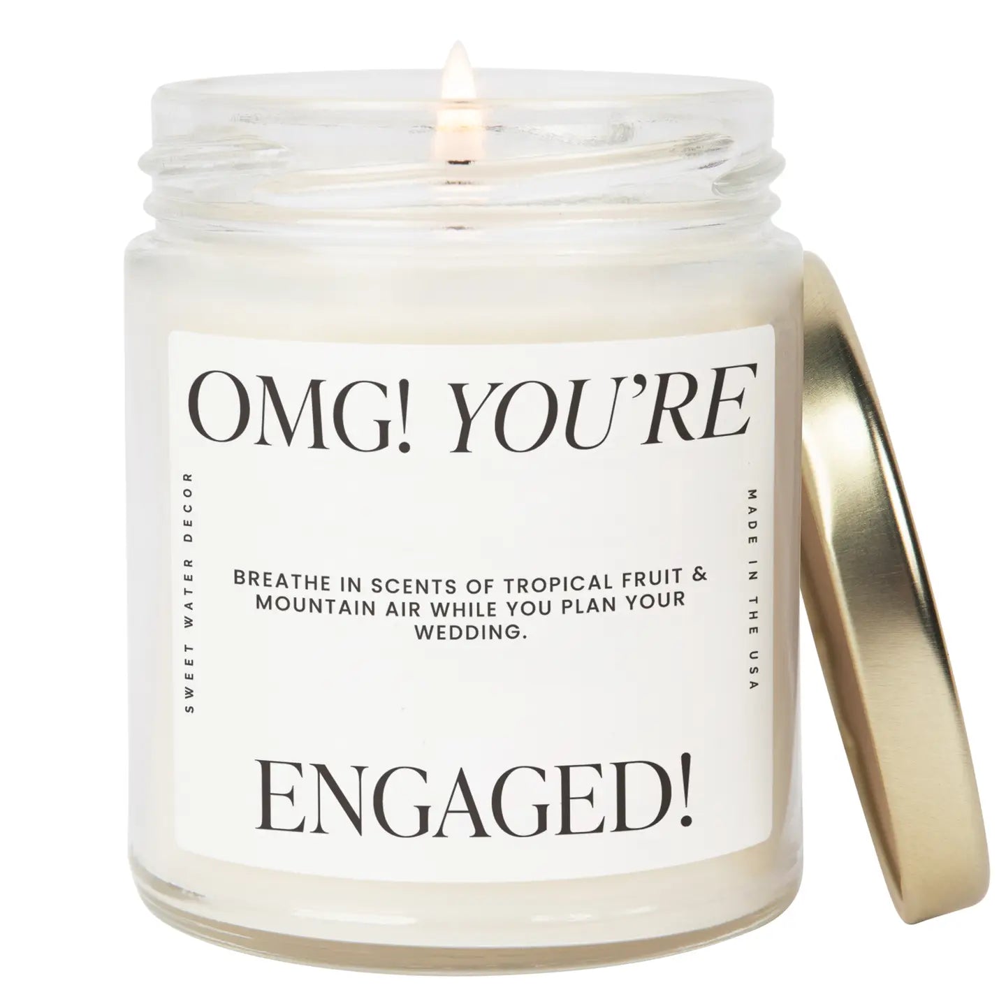 omg! you're engaged candle