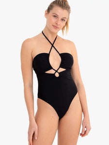 Cut Out Halter One-Piece Swimsuit