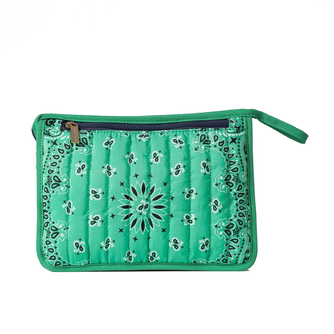 Bandana Print Pouch - Green