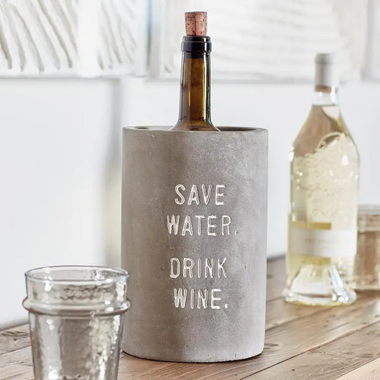 Cement Wine Chiller - Save Water. Drink Wine.