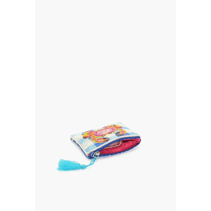 Crab It Beaded Coin Pouch
