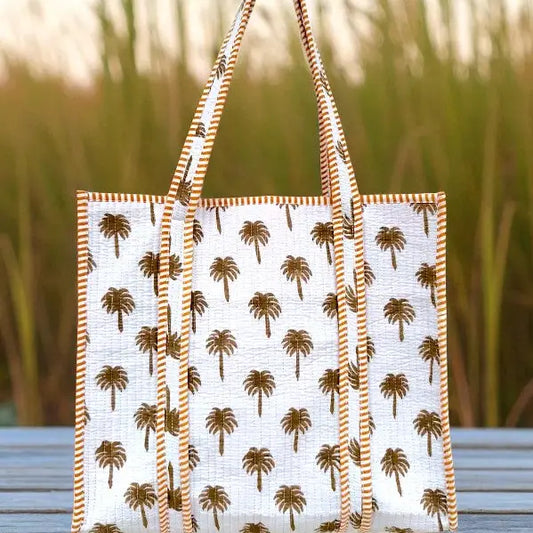 Palm Sunset Tote Bag