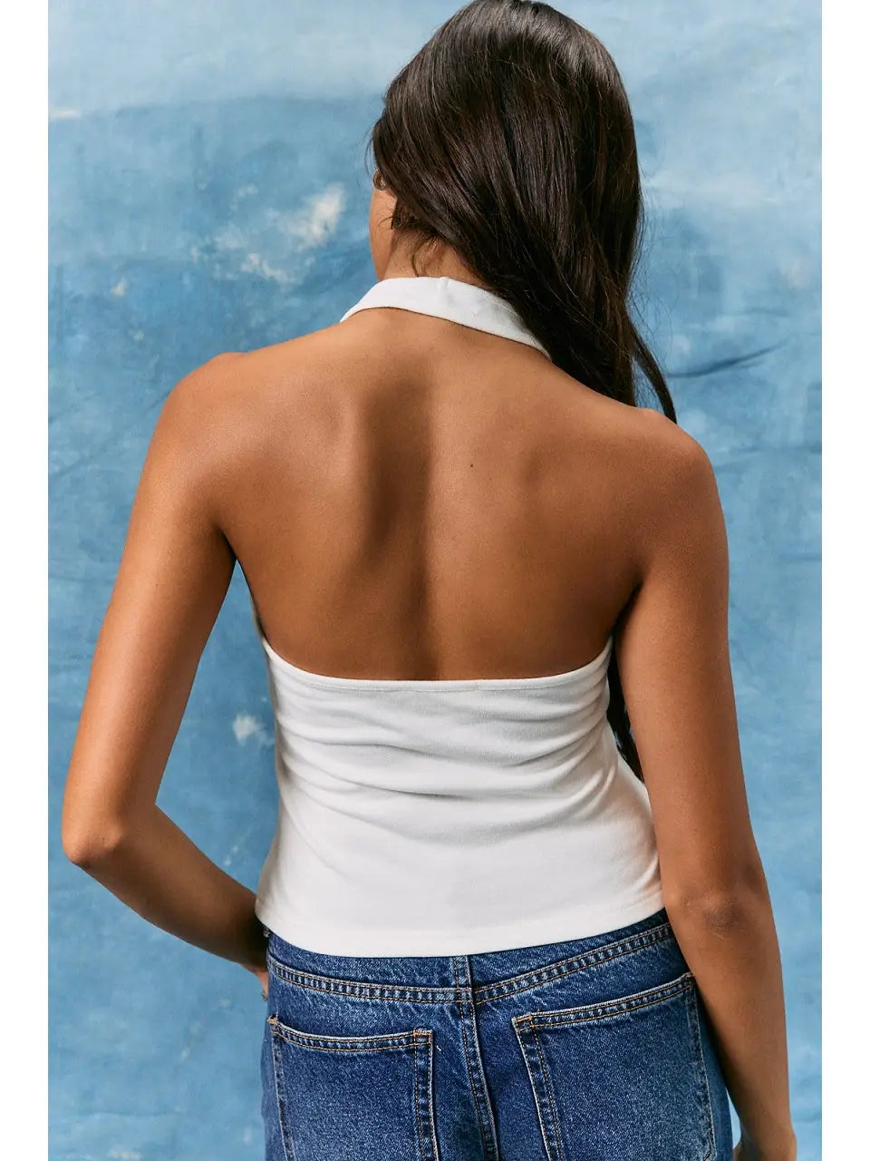 American Flag Halter Neck Sleeveless Top