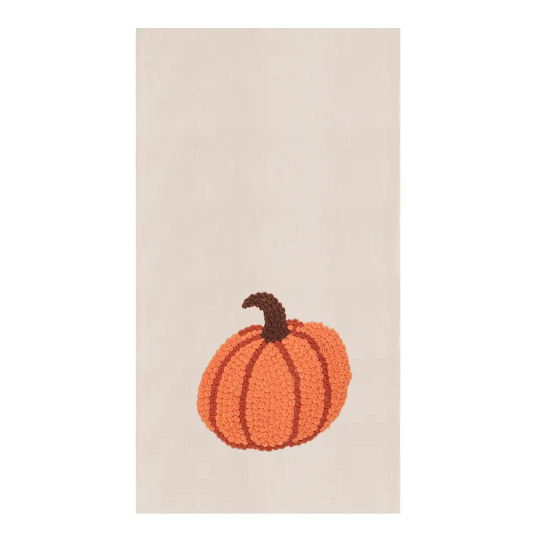 Fall/Harvest Pumpkin French Knot Kitchen Towel